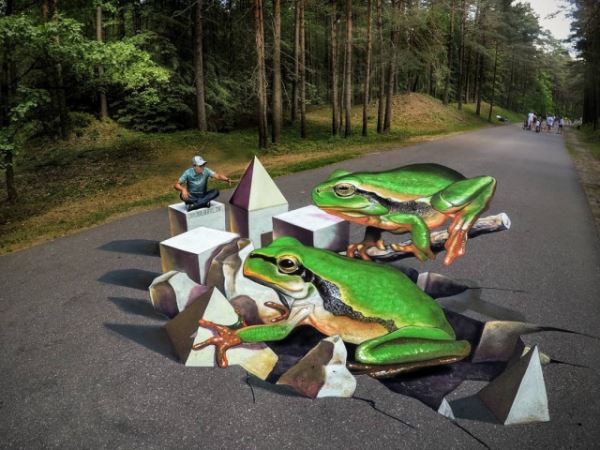 Талантливый уличный художник искажает реальность своими трёхмерными иллюзиями (17 фото)